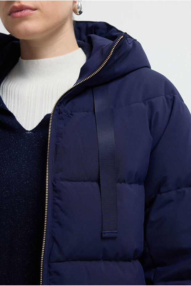 Kapüşonlu Şişme Mont - 2