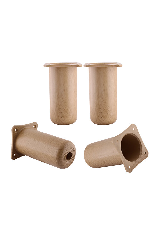 ( 4 Adet ) Plastik Liva Kayın Beji 15 cm Mobilya Kanepe Koltuk Yatak Baza Yükseltme Ayağı Ayakları - 2