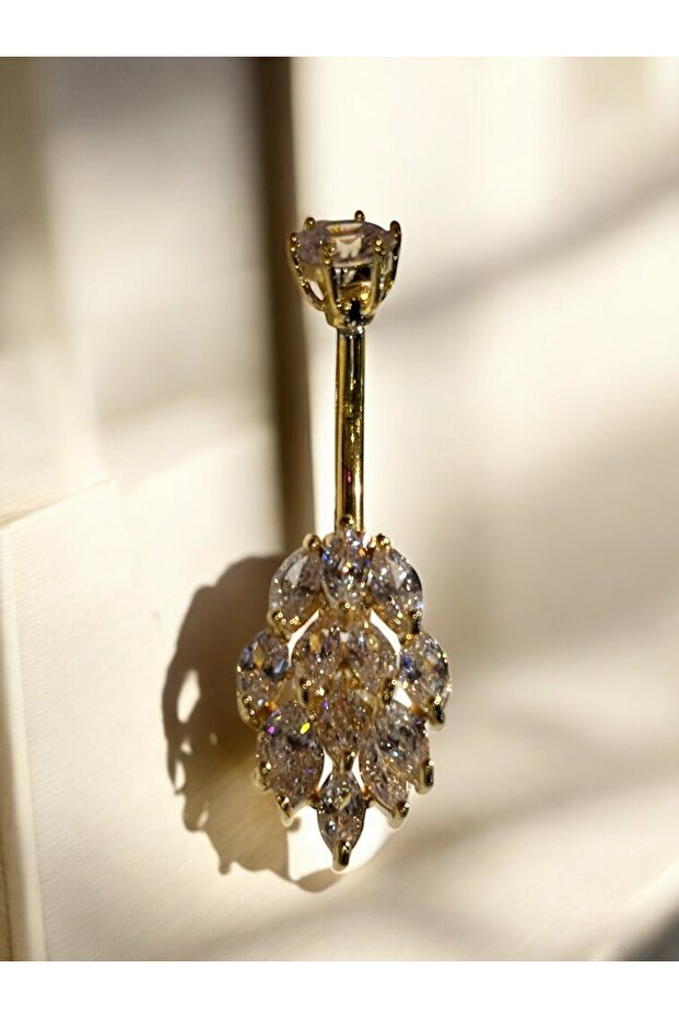 Çelik göbek piercing - 2