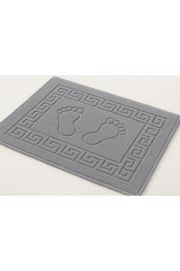 2 Pieces Gray Color 50X70 Foot Towel 240 Gr