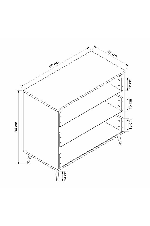 Kale Şifonyer Plus Antrasit/Antrasit - 8