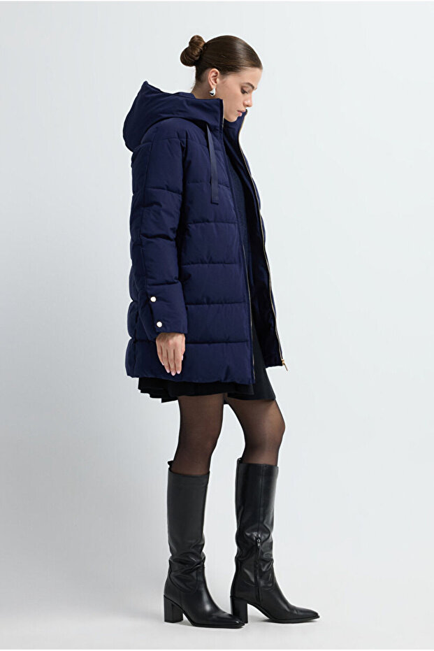 Kapüşonlu Şişme Mont - 4