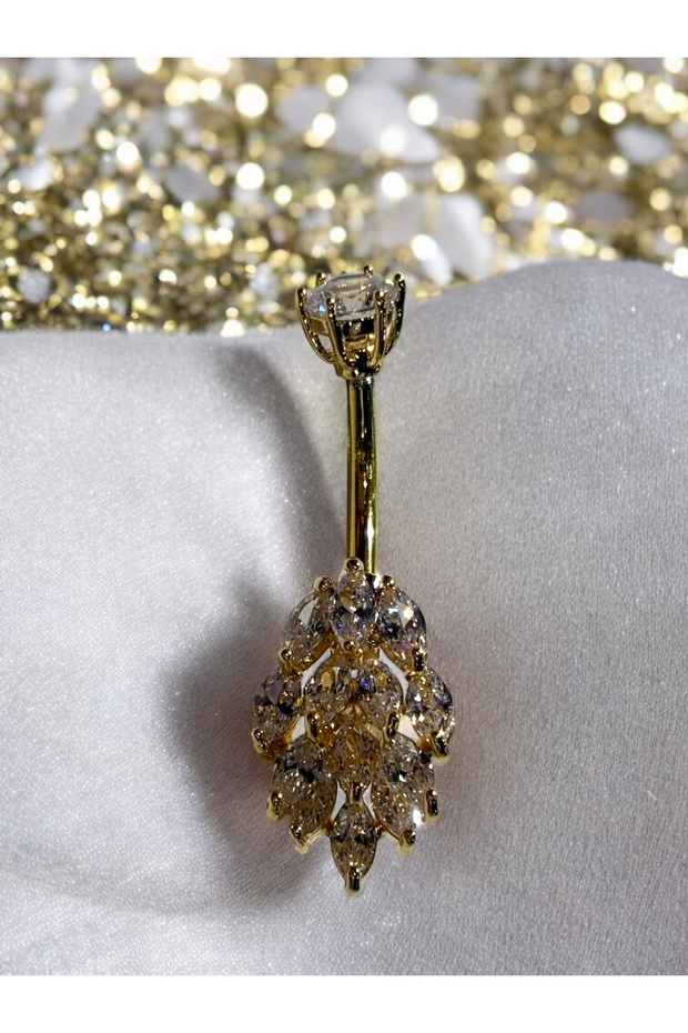 Çelik göbek piercing - 1