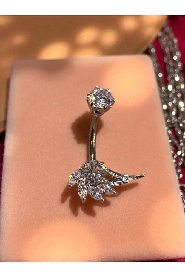 Çelik göbek piercing - 1