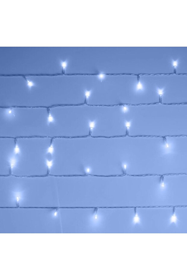 LED light string with 300 white bulbs, transparent cable, 8 programs - 2