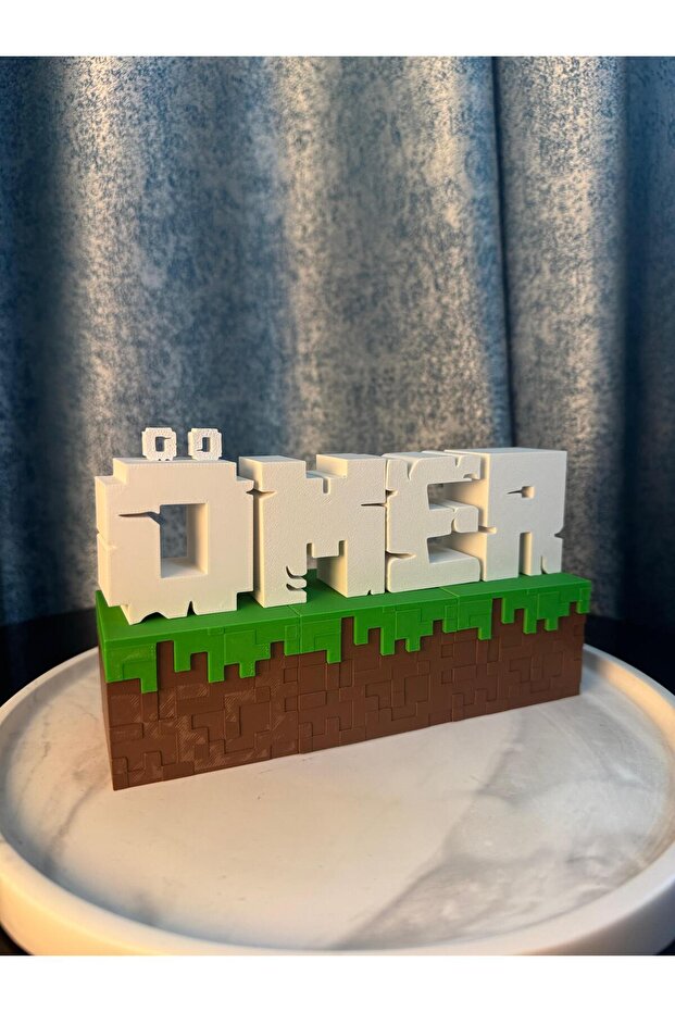 İsme Özel Minecraft Blok Dekor 4 -5 Harf - 3