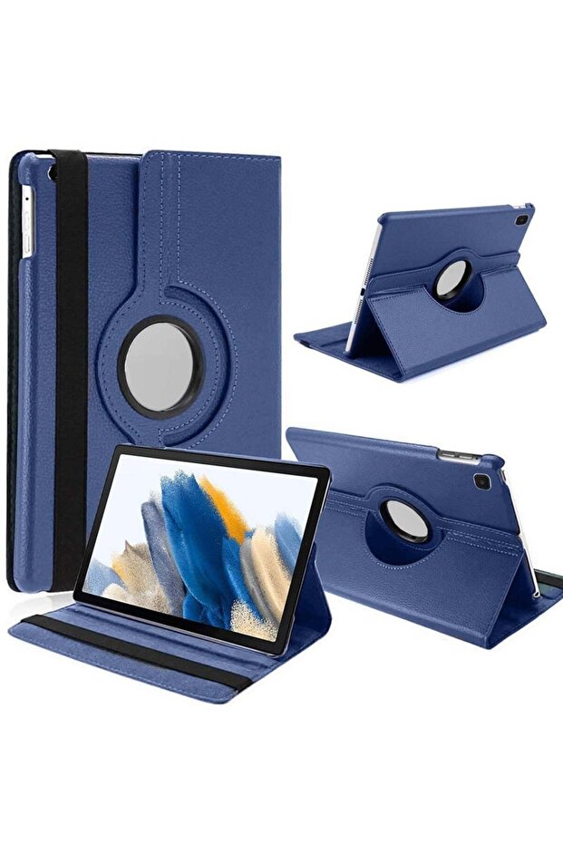 SmartGrist Galaxy Tab A9 Case - 360° Rotatable PU Leather Cover with Auto Wake/Sleep - Blue