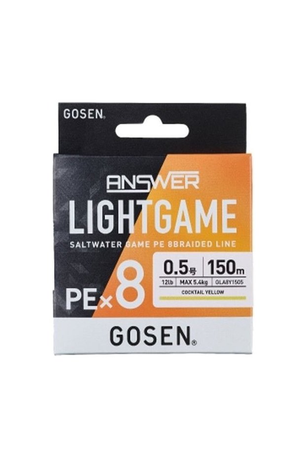 Answer Light Game X8 Yellow 150 Mt Fishing Line 0.3 Pe