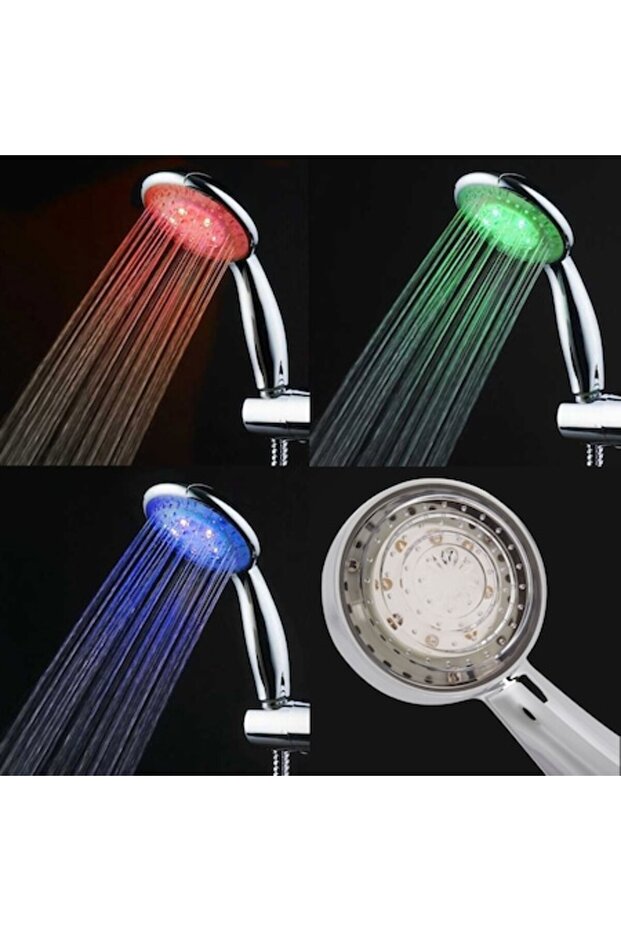 Shower head cap with LED and temperature sensor - 1
