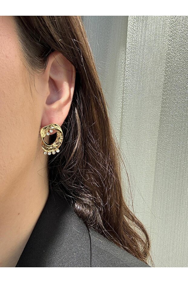 Minimal oval küpe - 1