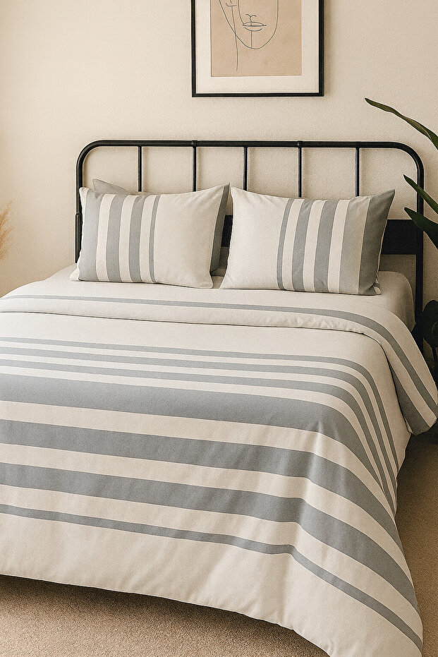 Rosalina Double Duvet Cover Set - 65% Cotton 35% Polyester - 200 cm X 220 cm
