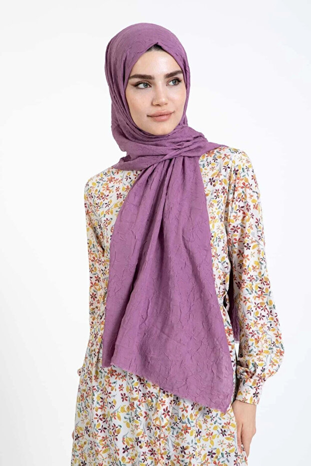 شال من الخيزران باللون الليلكي - 1