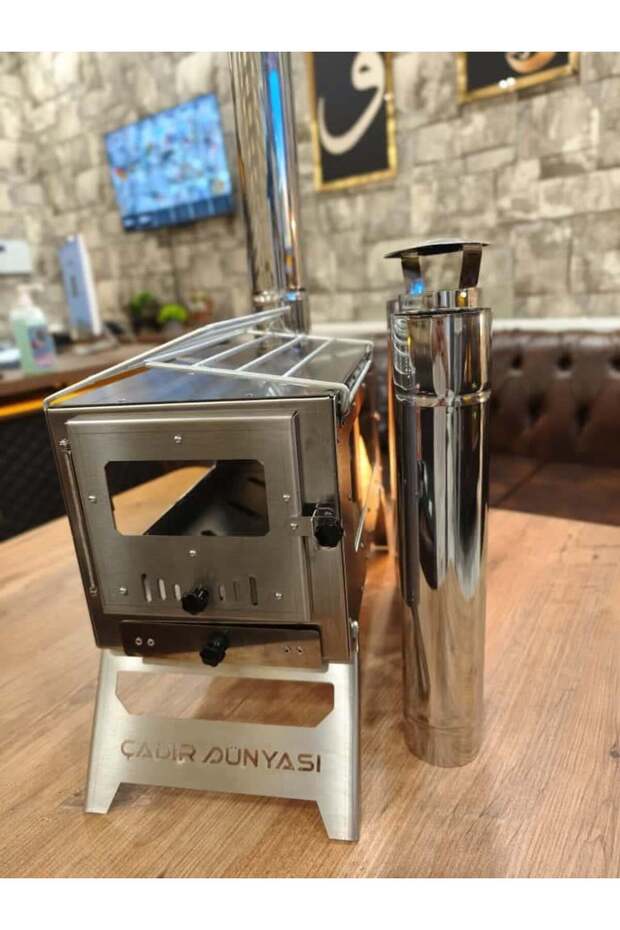 Krom Lüks Çadır Sobası - 4