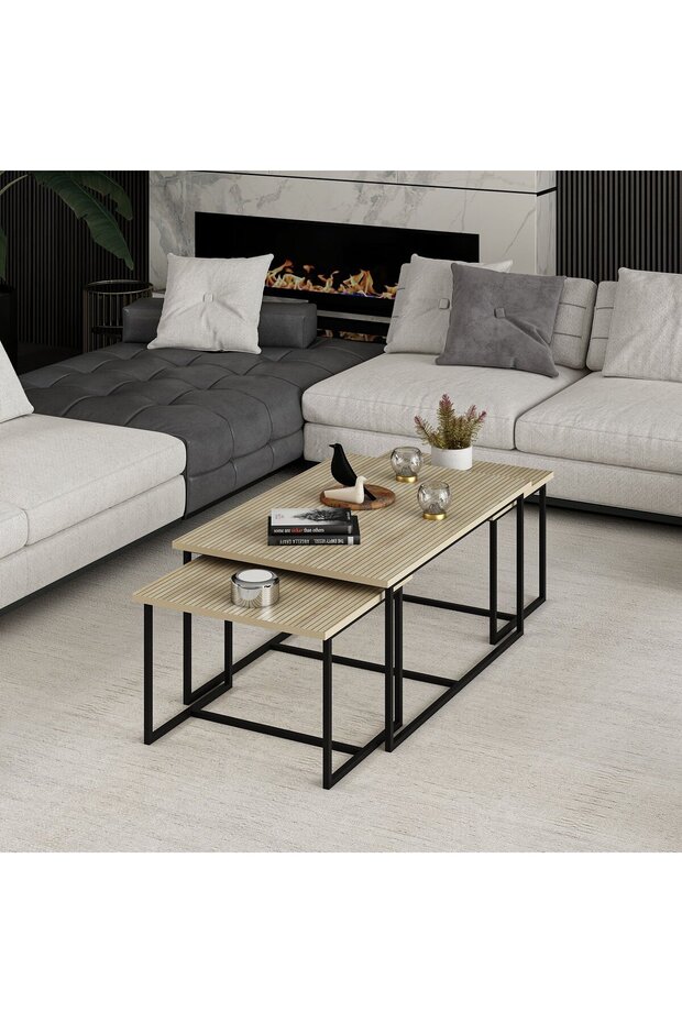 Levada 3'lü Zigonlu Sehpa - Bona - 2