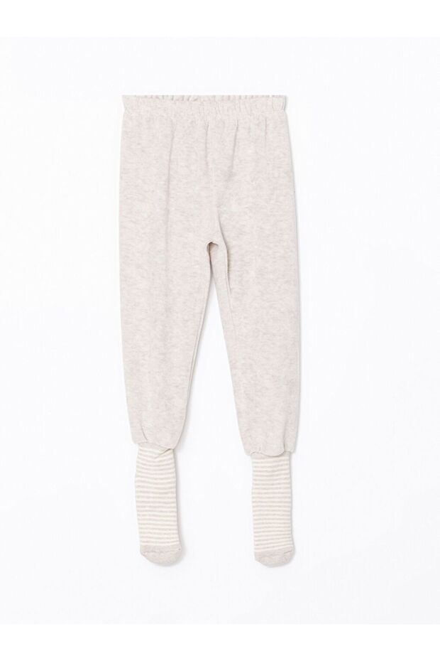 Kadife Çoraplı Erkek Bebek Pijama Alt 2'li - 5