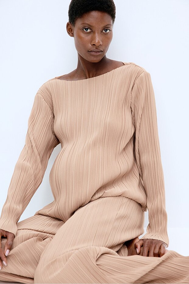 MAMA 2 Parçalı Pliseli Set - 1