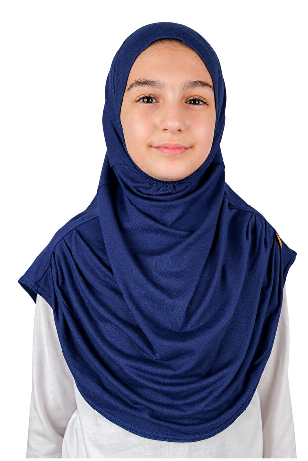 شال عملي جاهز للأطفال باللون الأزرق الداكن