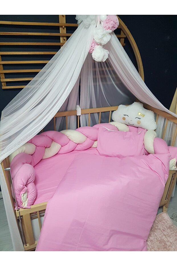 Baby Girl Sleeping Set Knitted Protection 60X120 cm - Bulut Pillow