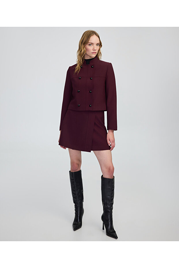 Kontrast düğmeli ceket - 6