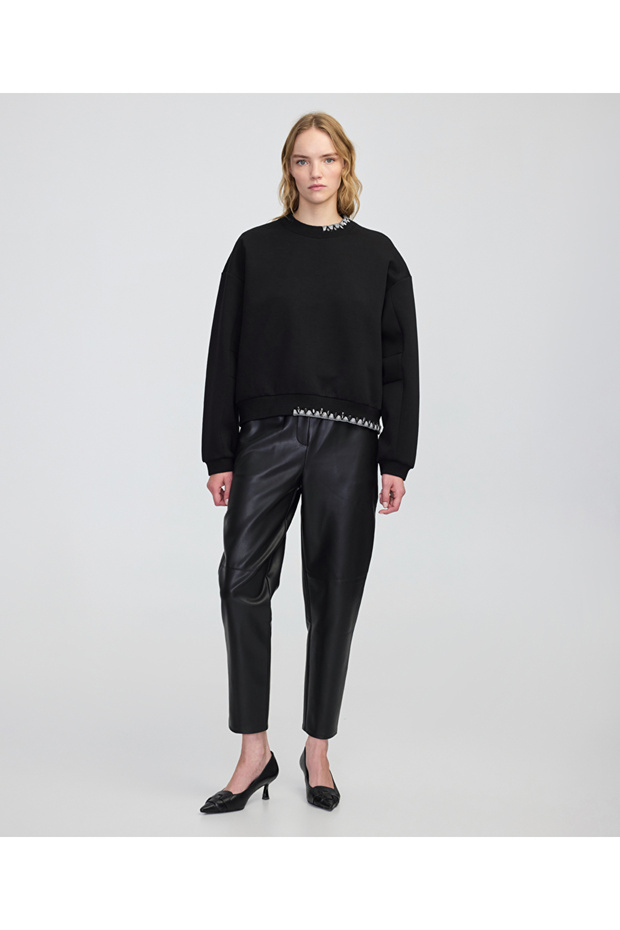 İşlemeli sweatshirt - 5