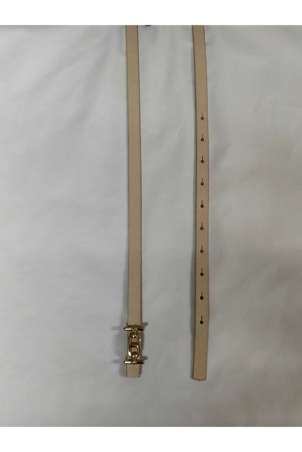 Gold Buckle Women's Belt Thin Trouser Belt Dress Belt Shirt Belt