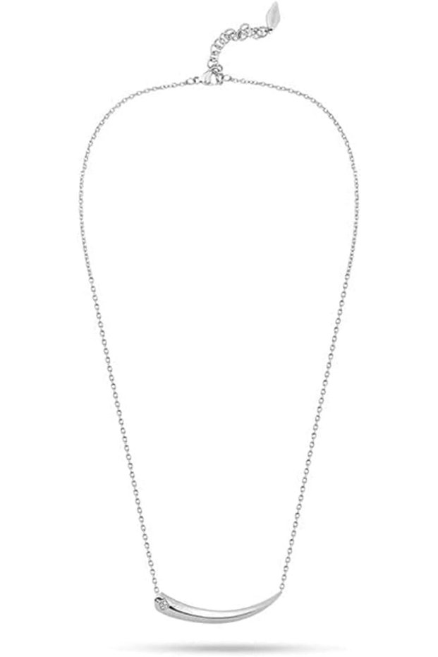 Talon Necklace For Women Shiny Silver With White Crystal - PEJLN2213101