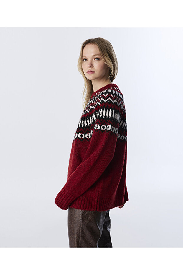 İŞLEMELİ JAKARLI KAZAK - 7