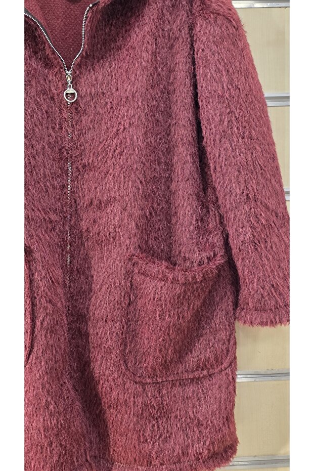 Kapüşonlu Keçe Ceket - 4