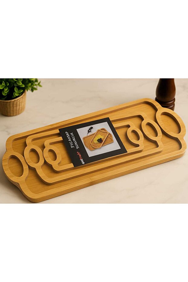 3 lü ahsap sunumluk - 3