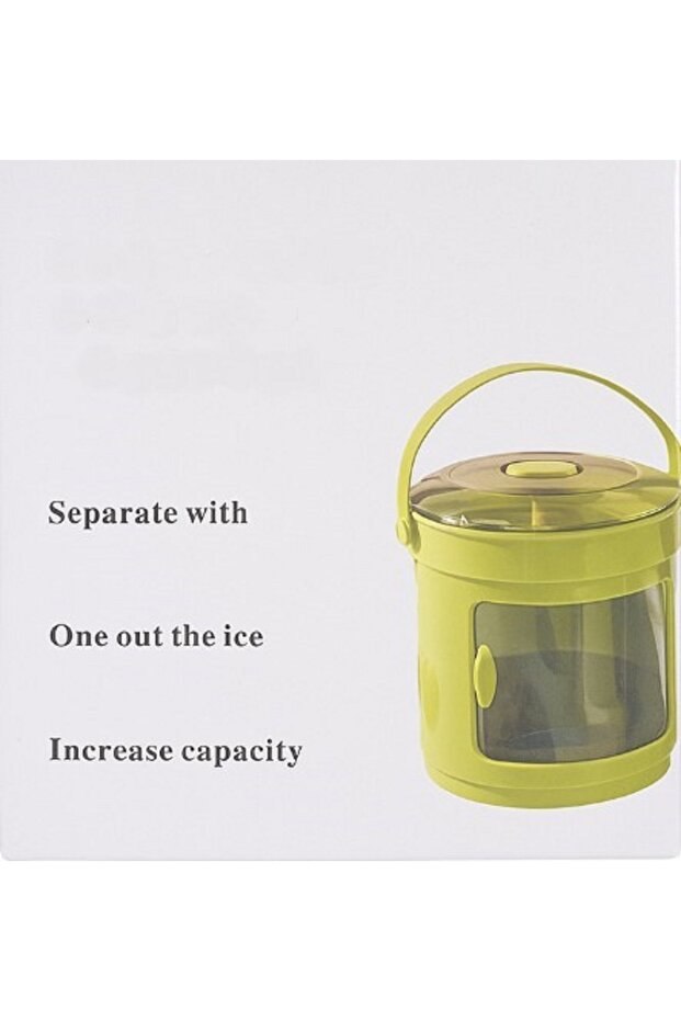 Ice Bucket – Portable Rotating Ice Container with Handle, Large Capacity & Easy Clean - 1