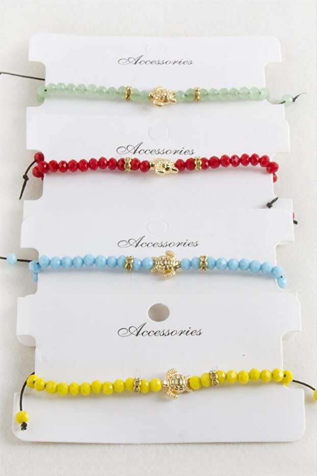 سوار من حبل المكرامية الكريستالي على شكل سلحفاة - 1