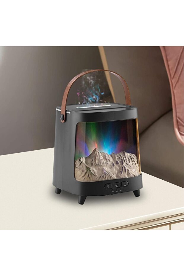 Flame Oil Diffuser 7-Color Light Aromatherapy Diffuser with Timer, 200ml, Remote Control - 8