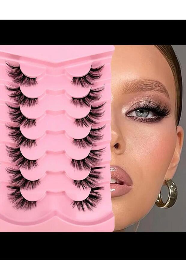 Yarım Takma Kirpik Kedi Gözü Uzun 1 Çift - 1