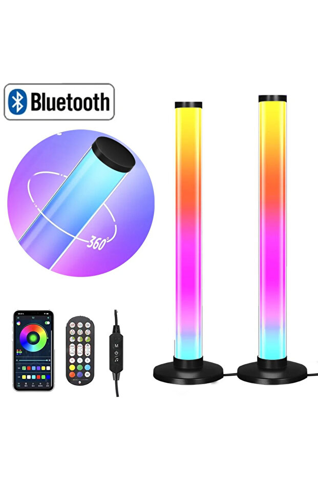 Smart Light Bars with 360° RGB LEDs, ambient light, Remote Control, Bluetooth, Light Shows - 6