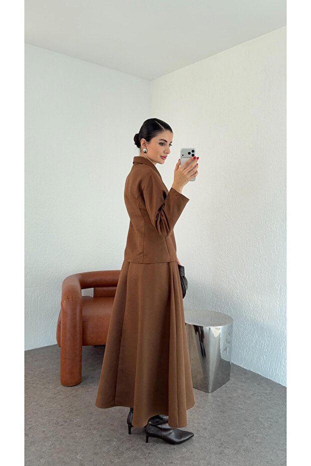 طقم من الجلد المدبوغ مع خطاف - 2