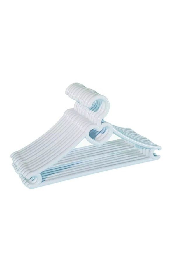 Children's Clothes Hanger Baby Hanger Heart Hanger 24 Pieces Plastic White Color