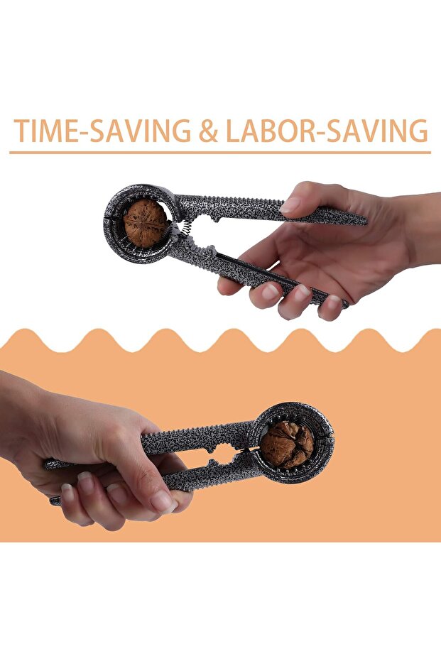Non-slip handle Pecan Nut Cracker and 2 Picks Walnut Tool Opener - 3