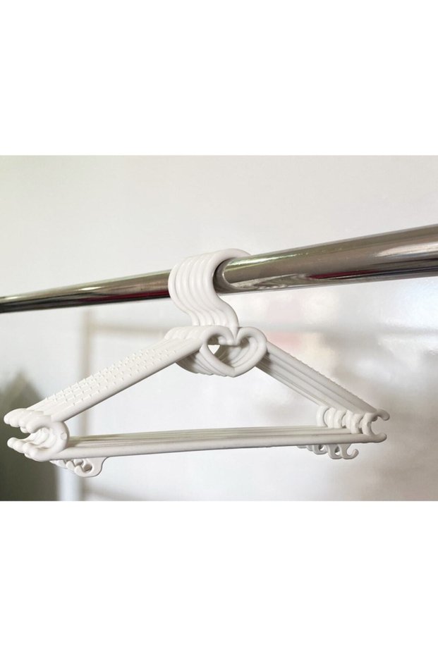 Children's Clothes Hanger Notched 24 Pieces White Baby Hanger 26.5 cm Serrated