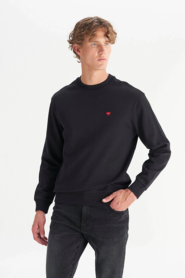 Men's patch logo sweatshirt black