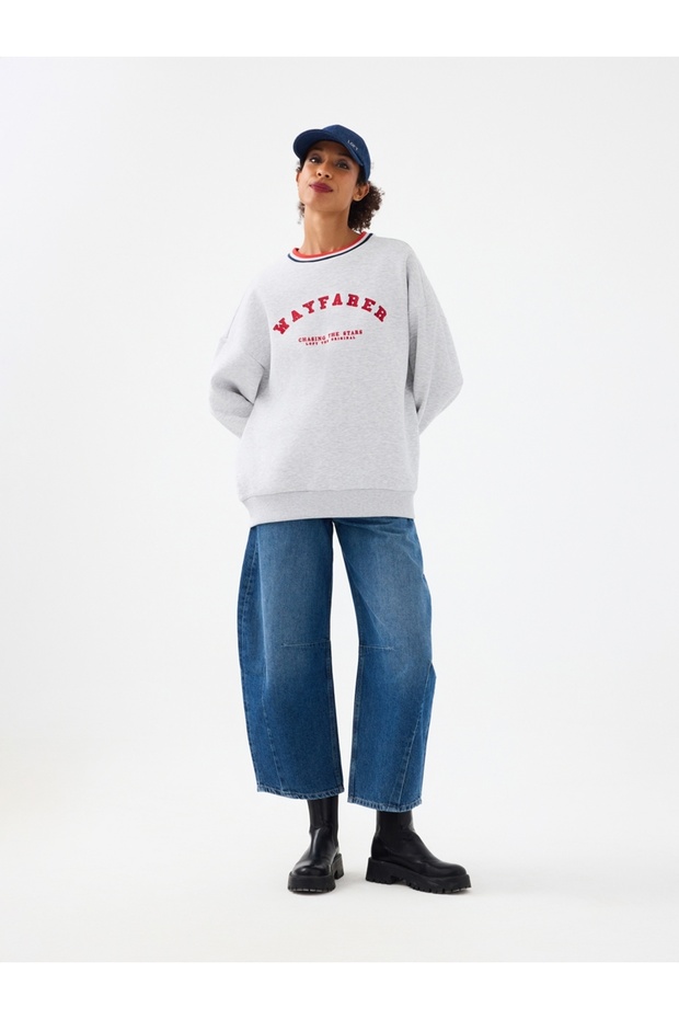 Oversize Kadın Sweatshirt - 1
