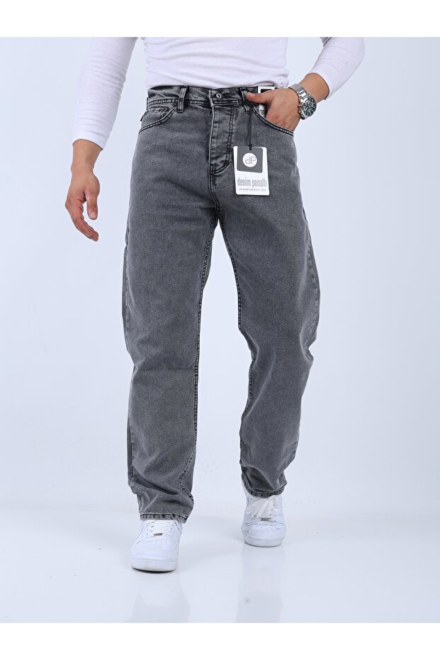 Men's Baggy Jeans Dark Gray Snow Pants