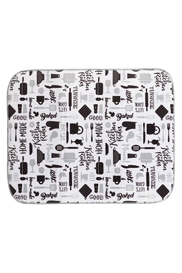 Kitchen Dish Drying Mat, Model Chef, 50x39cm, Multicolor - 2