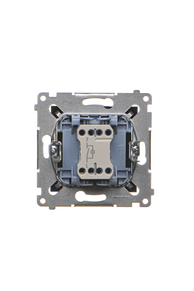 Single-pole switch with LED backlight, 10AX 250V module, quick connectors, black matt, Simon54 - 4