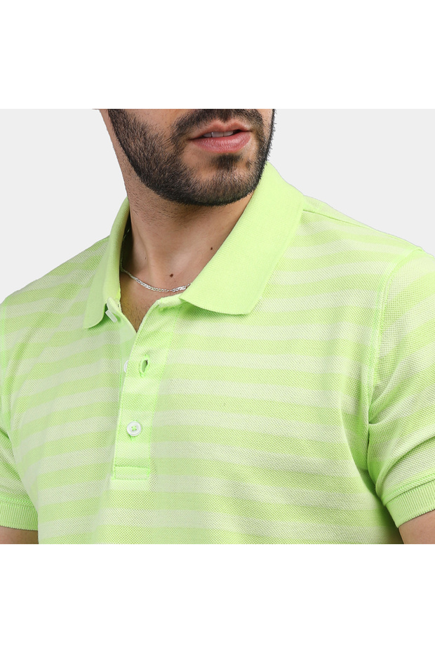 قميص بولو رجالي - أخضر - 2