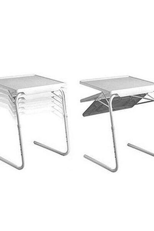 Foldable Portable Multi-purpose Laptop Table White 6.8 x 53.2 x 41cm