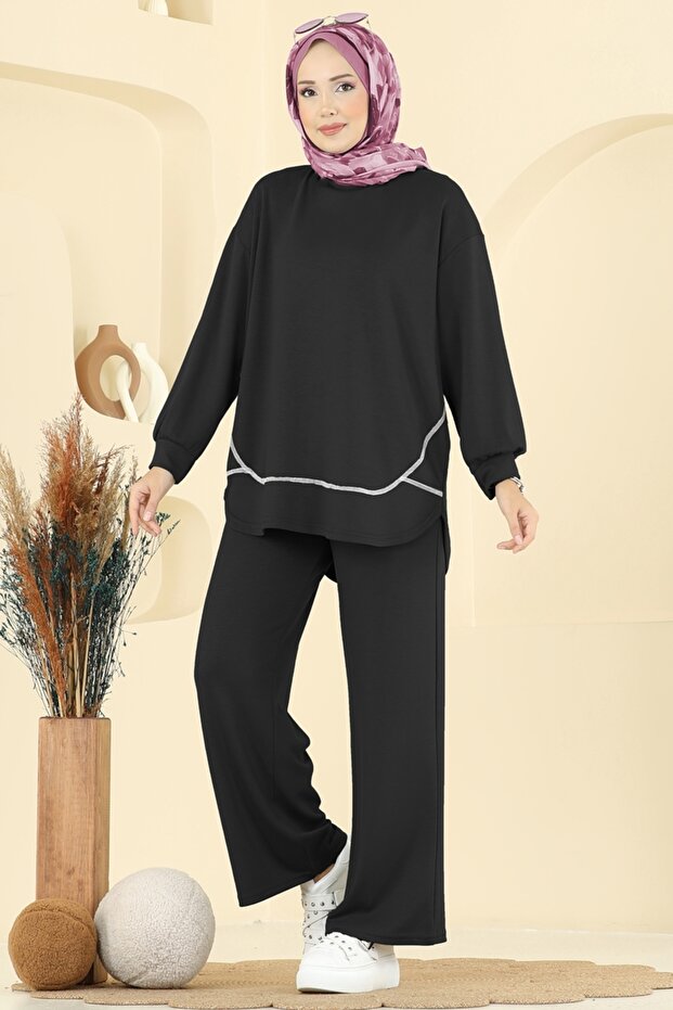 Bisiklet Yaka Modal Takım 4527NFC1010-MS Siyah - 3