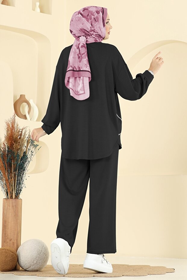 Bisiklet Yaka Modal Takım 4527NFC1010-MS Siyah - 5