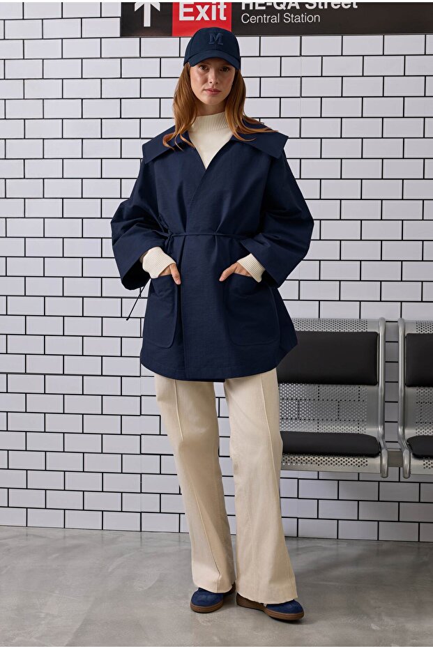 Kimono Ceket Lacivert - 2