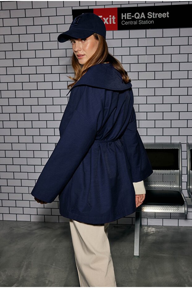 Kimono Ceket Lacivert - 3