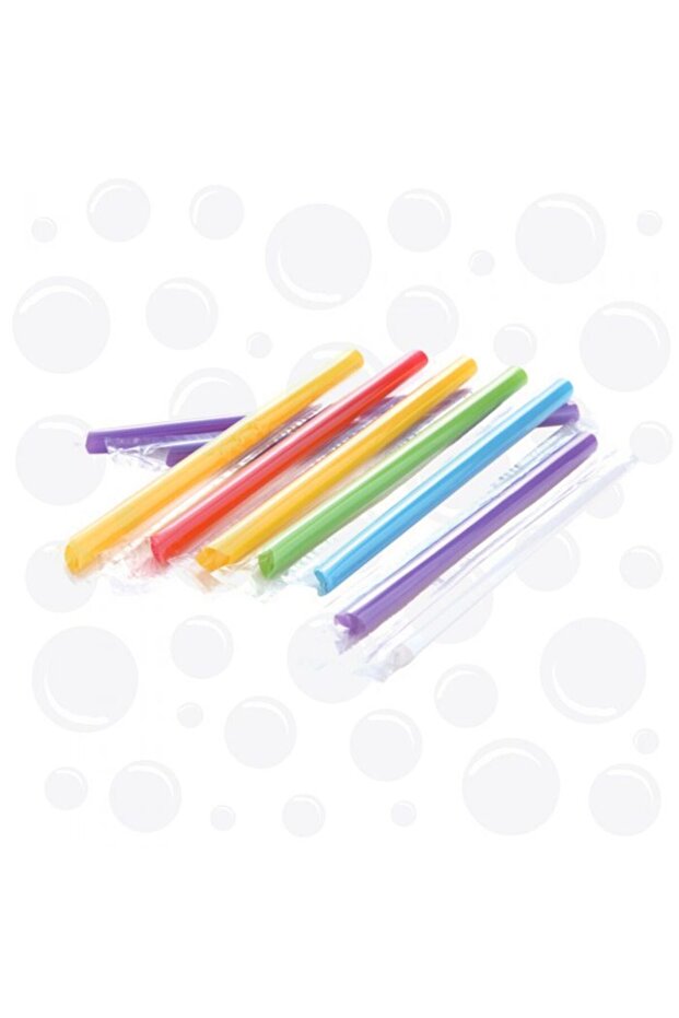 Thick colored individually wrapped straws, 1000 pcs/set - 1